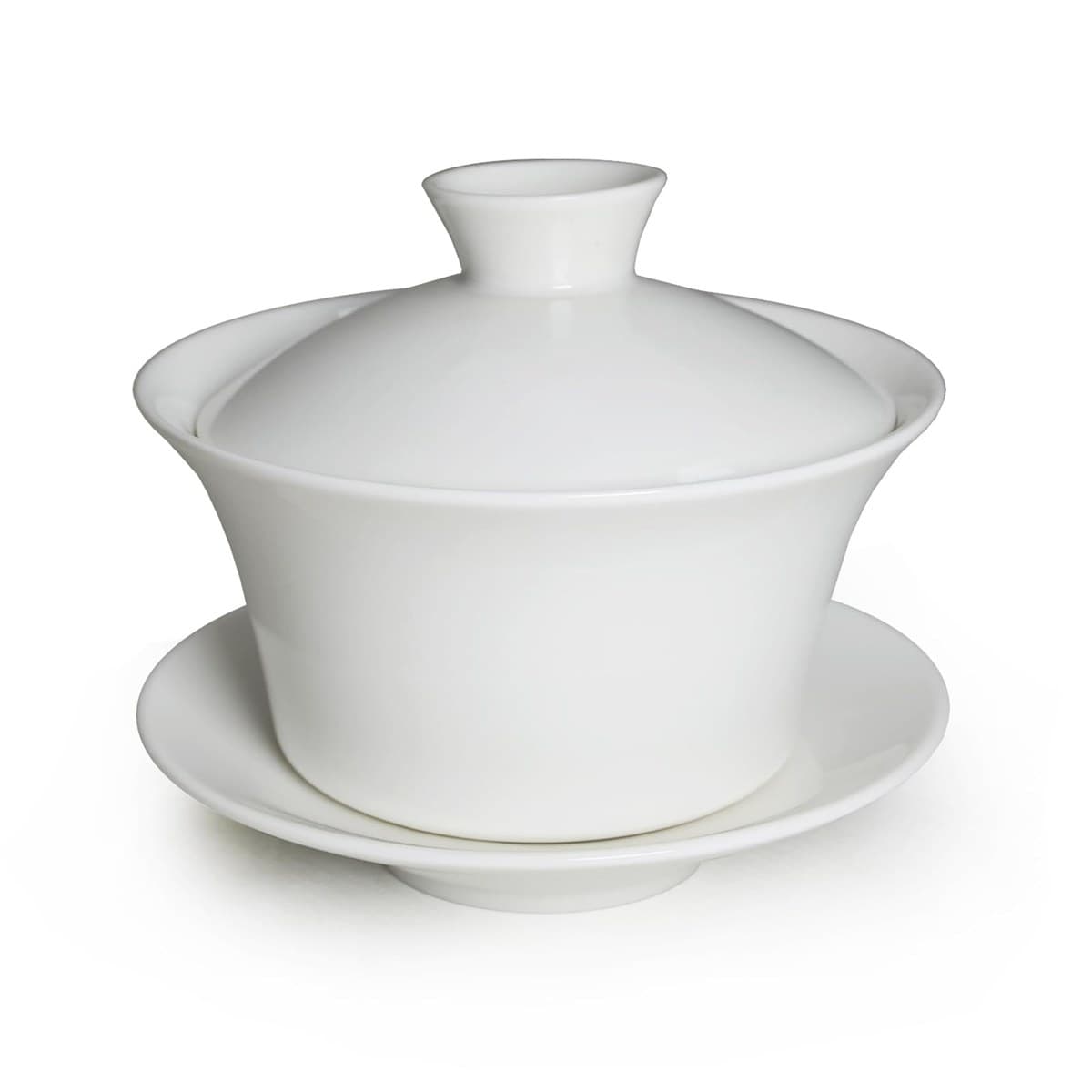 White bone china gaiwan product photo